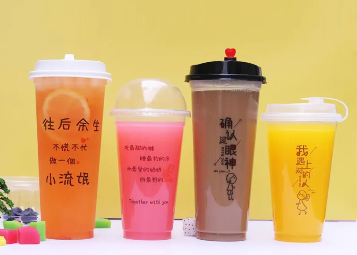 奶茶杯定制的LOGO可以宣传公司的品牌